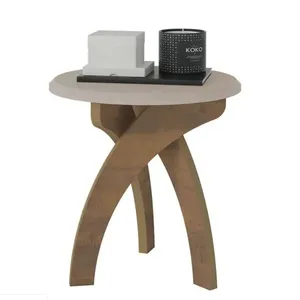 Mesa de Apoio Artely Jade Offwhite/Pinho