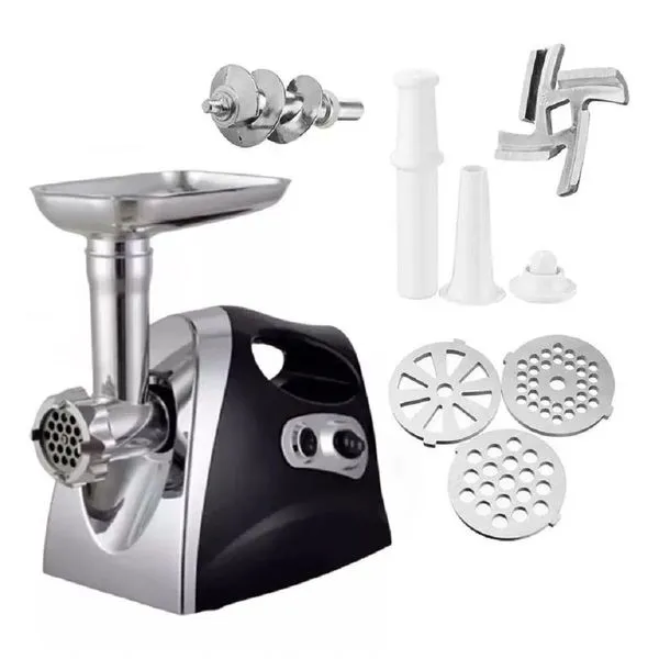 Moedor Elétrico de Carne 2800W 110V Profissional em Aço Inoxidável com Funil para Linguiça Tienda Online Moedor Elétrico Triturador 2800W Funil Carne Linguiça Kibe 110V