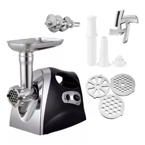 Moedor Elétrico de Carne 2800W 110V Profissional em Aço Inoxidável com Funil para Linguiça Tienda Online Moedor Elétrico Triturador 2800W Funil Carne Linguiça Kibe 110V