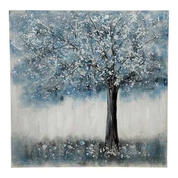 Quadro Noritex Árvore 100x3x100cm Azul - 448-7420070