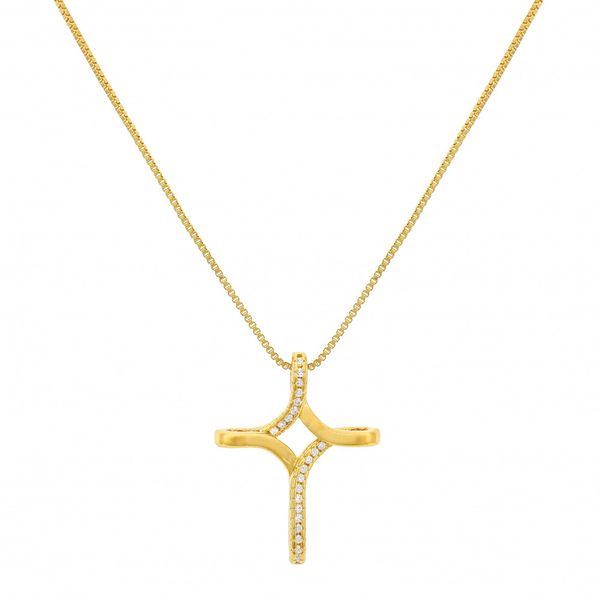 Colar com Pingente de Crucifixo
