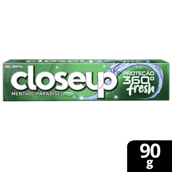 Gel Dental Closeup Proteção 360º Fresh Sabor Menthol Paradise 90g