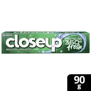 Gel Dental Closeup Proteção 360º Fresh Sabor Menthol Paradise 90g