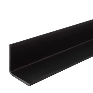 Perfil PVC Tipo L 6m Plasmeg Para Painel Ripado Preto Ébano 216x16cm (MP)