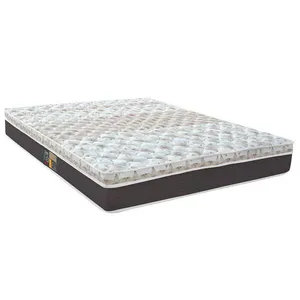 Colchão Casal Castor Sleep Class Híbrido com Euro Pillow e Molas Ensacadas 25x138x188 cm Branco, Cinza e Marrom