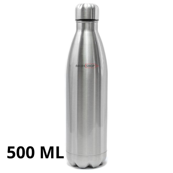 Garrafa de Inox 500ml Resistente a Vácuo - Squeeze para Academia, Esportes, Suco e Chá