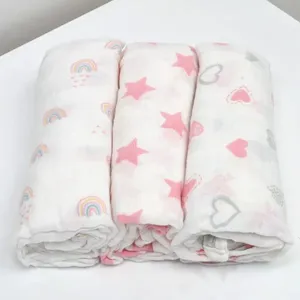 Cueiro Estampado com 3 Peças - 1544 Chuva de Amor