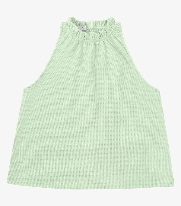 Blusa Feminina De Alça Malhão Maquinetado Endless Verde PP