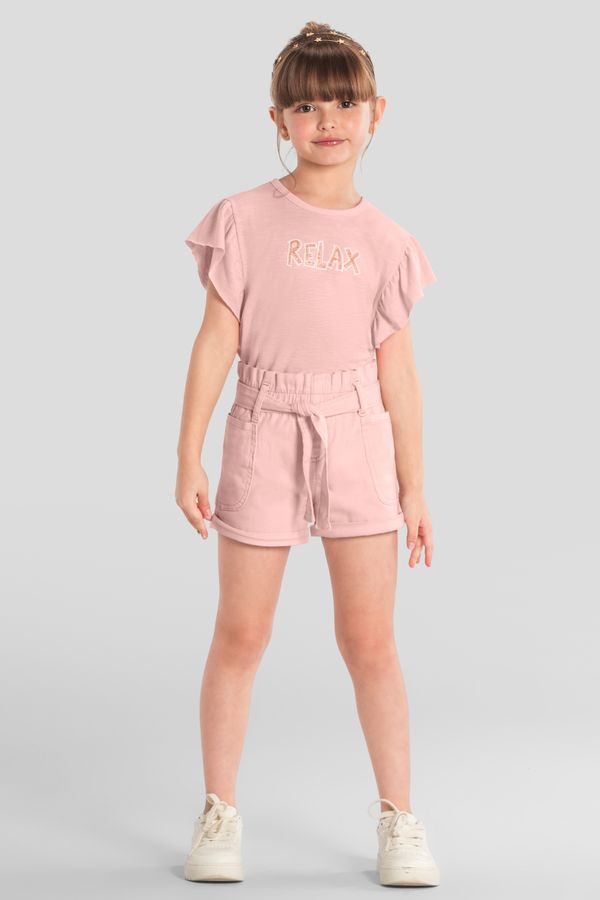 Shorts infantil menina em sarja Mundi - 8