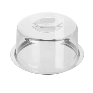 Queijeira Pop Inox Com Tampa Plástica Transparente 9,5x9,5x19,5cm - Metal Forma