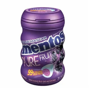 Goma de Mascar Mentos Uva Garrafa 56g