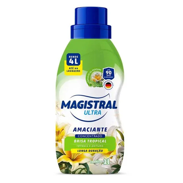 Amaciante de Roupa Magistral Ultra Concentrado Brisa Tropical 1L AMACIANTE MAGISTRAL UC 1L TROPICAL