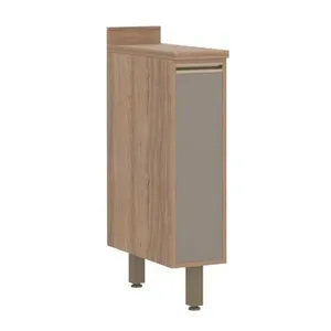 Balcão de Cozinha 20 cm 1 Porta com Tampo Luciane Yara | Vanilla/Grafite