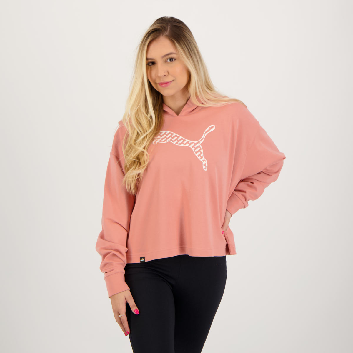 Moletom Puma Power Graphic TR Feminino Rosa