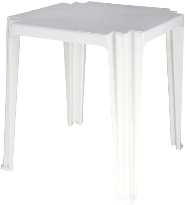 Mesa de Plástico Tramontina Quadrada Tambaú Branca 69x69x72cm