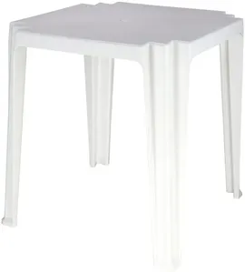 Mesa de Plástico Tramontina Quadrada Tambaú Branca 69x69x72cm
