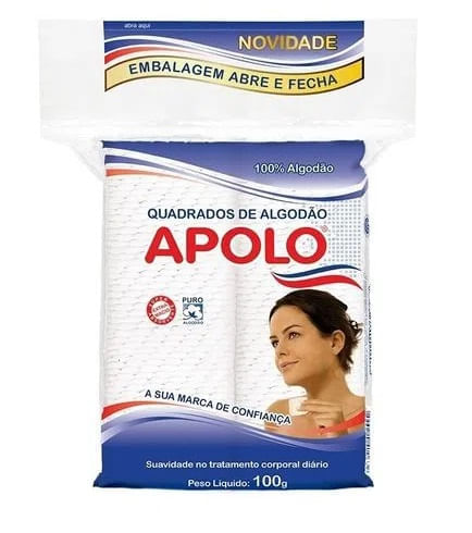 Algodão Apolo Quadrado Facial 100G