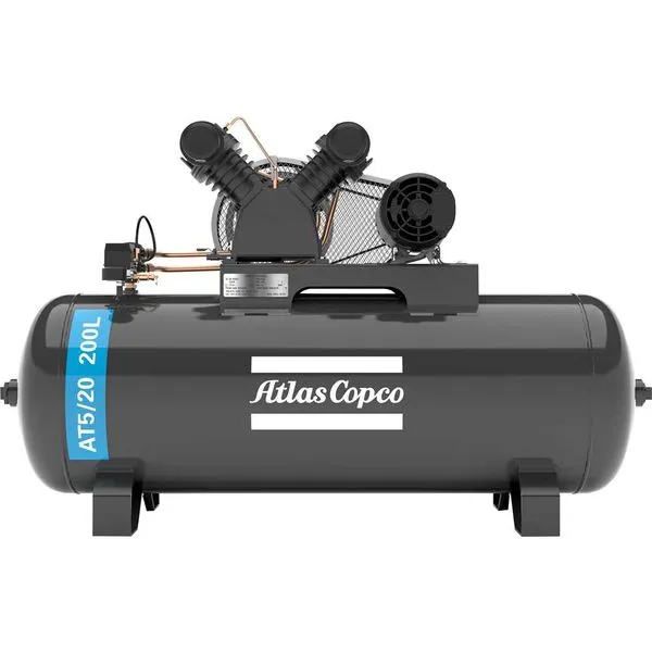 Compressor de Ar 5hp 20pcm 200L 220V/380V Trifásico AT ATLAS COPCO