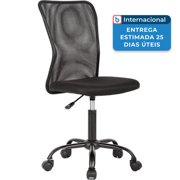 Cadeira De Escritório Sem Braço Moderna E Giratória Bestoffice Preto A-MBI