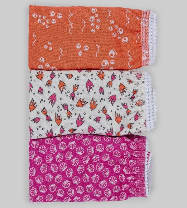 Kit Calcinha Estampada com 3 unidades - 6526 De 2 a 6 anos Colorido - M