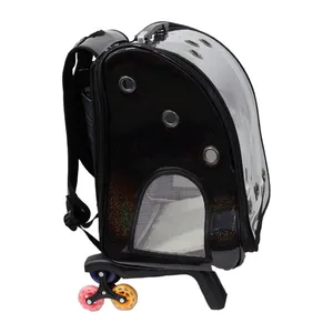 Mochila de Transporte Oxford com Suporte de Rodinhas Gomoov Preta Único