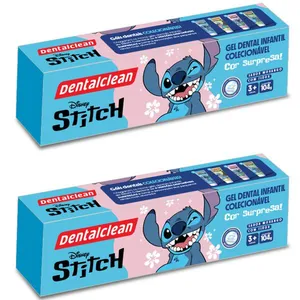 2X GEL DENTAL INFANTIL STITCH - MORANGO - 104G - DENTALCLEAN