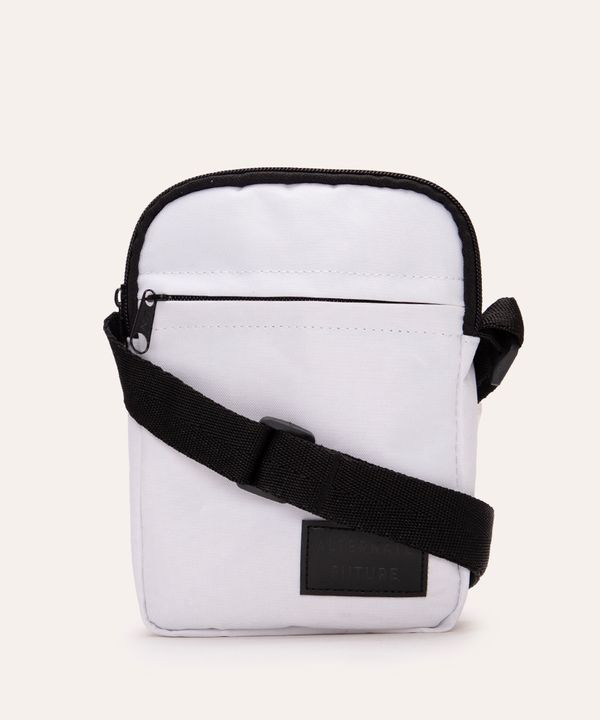 bolsa shoulder com zíper branca Único