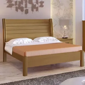 Cama Casal Com Detalhe Ripado Esmeralda Queen-cina - D'doro