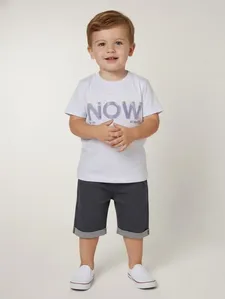 Conjunto Curto Infantil Para Menino - BRANCO 3