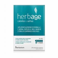 Herbage Cabelos e Unhas 28 Cprs
