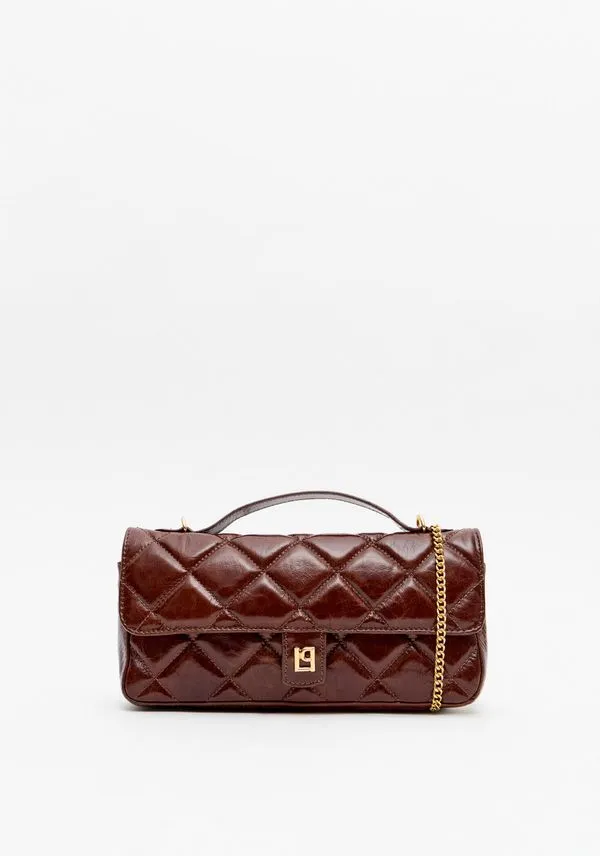 Bolsa Tote Couro Matelassê Marrom U