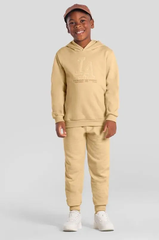 Conjunto infantil menino em moletom com bordado Brandili -4