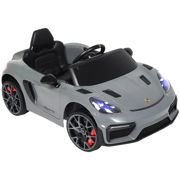 Carro Elétrico Infantil Porsche Spyder 718 RS 12V Cinza Bel Único / 12V