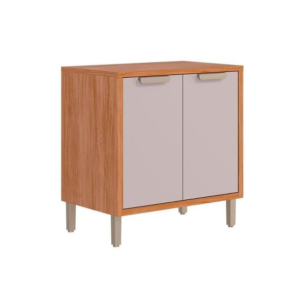 Balcão De Cozinha S/ Tampo Estela C/ 2 Portas E 3 Gavetas 120cm Cinamomo/off White - Mgm