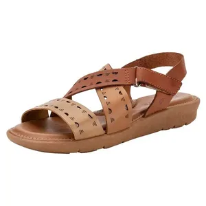 Sandália Feminina Flat New Face 39518 BEGE/LARANJA 36