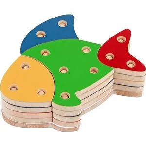 Brinquedo Educativo Peixe de Encaixe MDF 16 Peças Coloridas Verde Vermelho Amarelo Azul Carlu Brinquedos Brinquedo Educativo Peixe de Encaixe MDF 16 Peças Coloridas Carlu Brinquedos