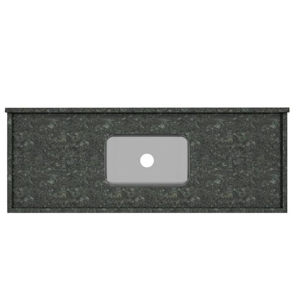 Pia para Cozinha Granito 180x56cm Kasa Granitos Pia para Cozinha Granito 180x56cm Verde Ubatuba com Cuba Central 11cm
