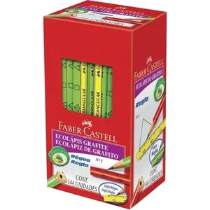 Lápis Grafite Faber-Castell Ecolápis Régua Triangular Multifuncional 15CM Preto Lápis Grafite Faber-Castell Ecolápis Régua Triangular 15CM Preto