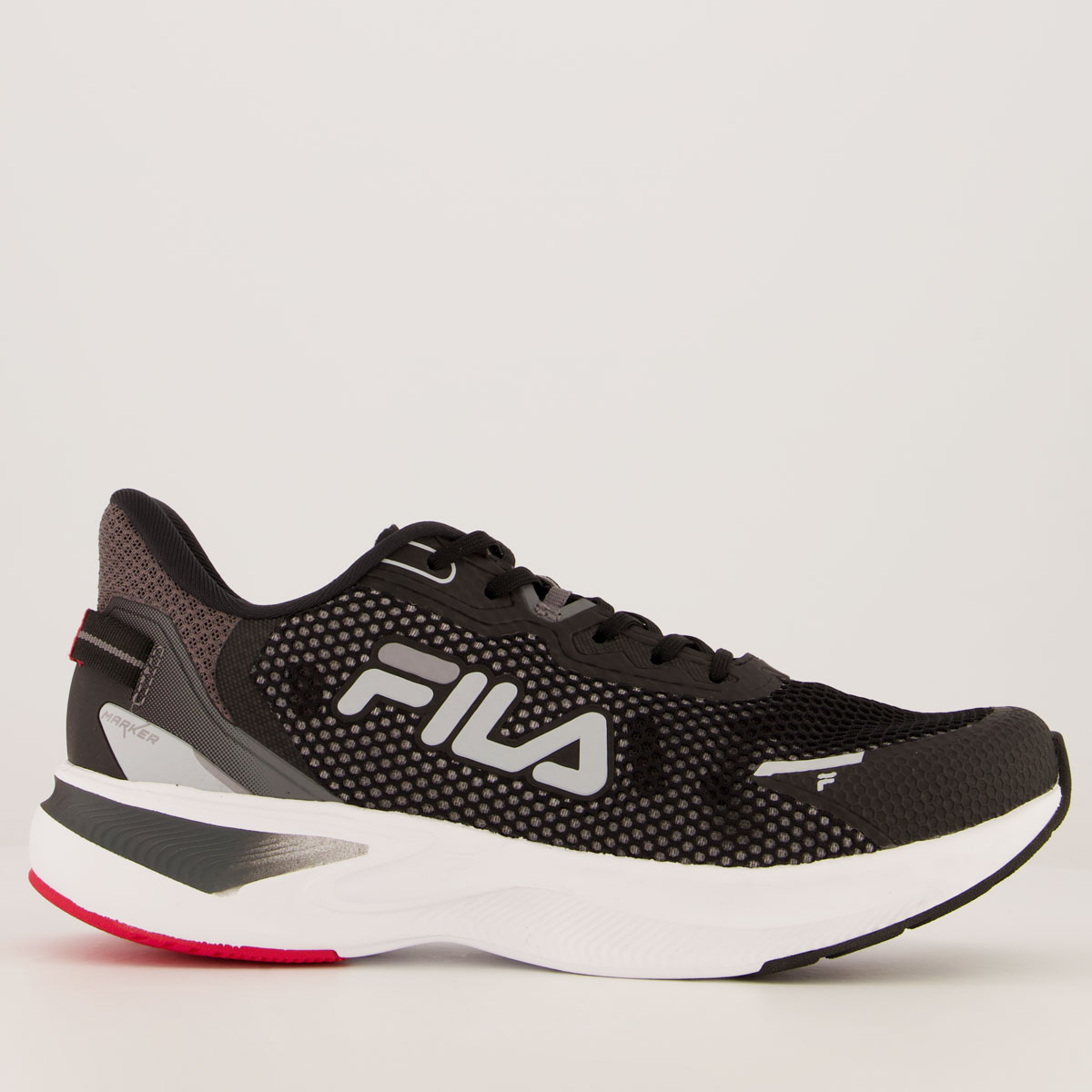 Tênis Fila Racer Marker Preto e Vermelho