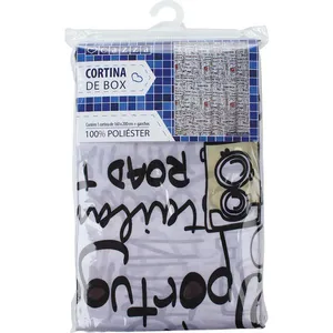 Cortina para Box 180x180cm Poliéster Cazza Escritos