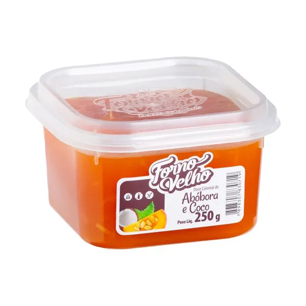 Doce de Abóbora e Coco Forno Velho 250 g DOCE DE ABOBORA E COCO FORNO VELHO 250G