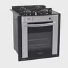 Fogao de Embutir 4 Bocas Gaudi Prisma Vitreo Inox Venax