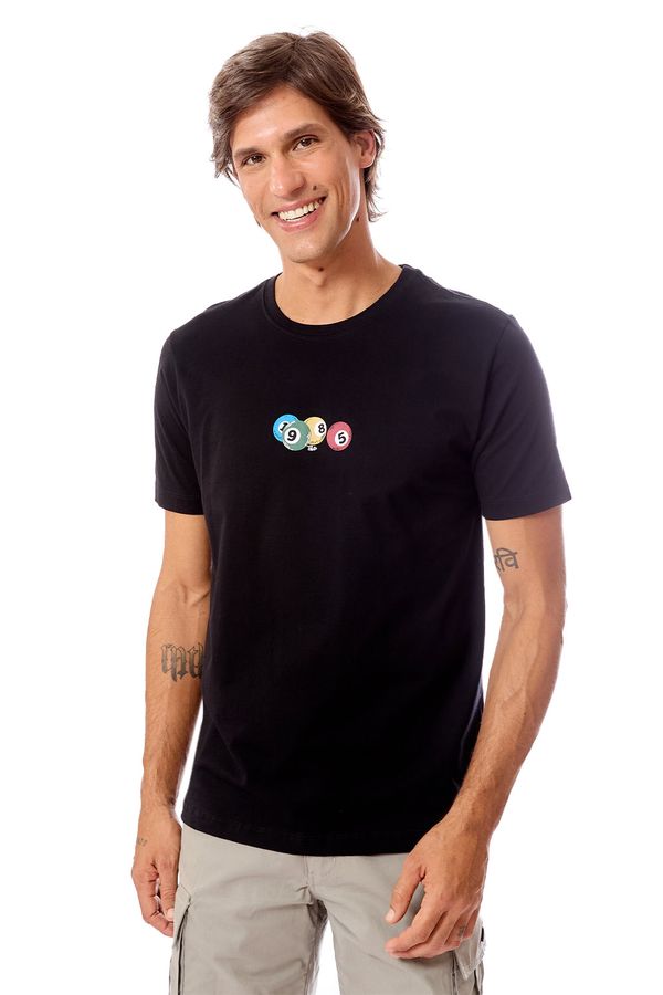 T-Shirt Estampada Bilhar Preta PRETA/GG