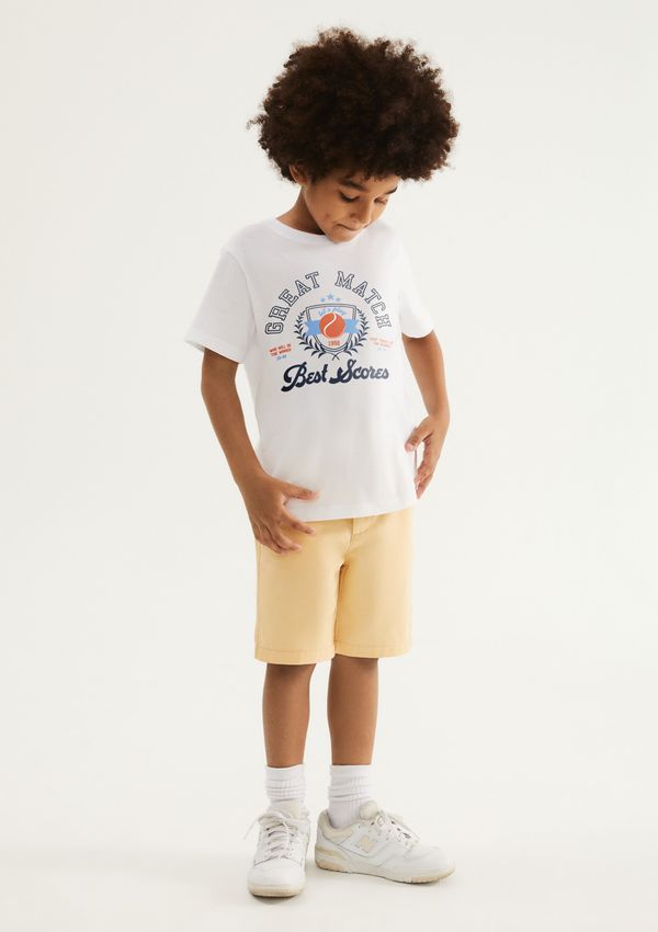 Bermuda Básica Infantil Menino Chino - Amarelo 016