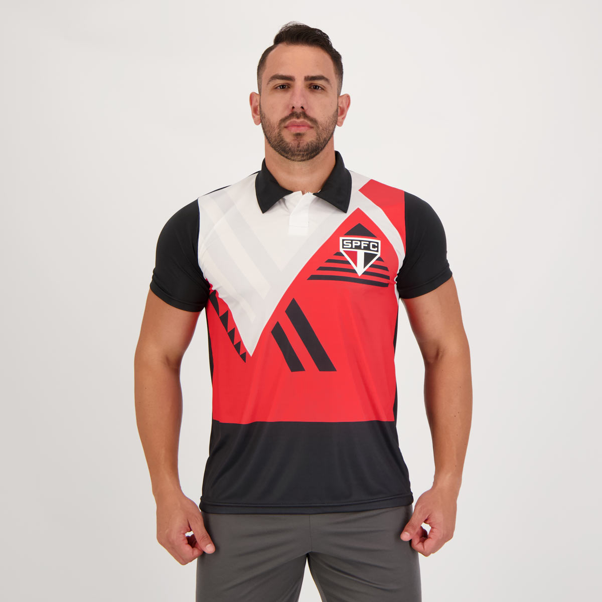 Polo São Paulo Retrô 1992 Preta e Vermelha