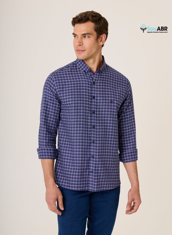 Camisa Slim Fit Oxford Xadrez Dudalina Masculina 4