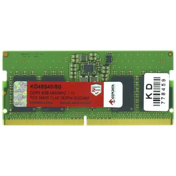 Memória RAM para Notebook DDR5 8GB 4800MHz KD48S40-8G Alta Performance Keepdata Memória RAM para Notebook DDR5 8GB 4800MHz KD48S40-8G Keepdata