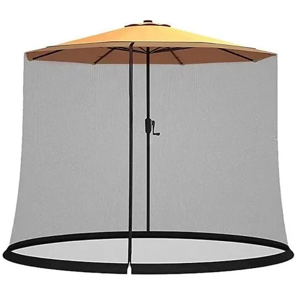 Ombrelone Externo G31 com Mosquiteiro Estrutura em Aço com Manivela Bege Importway Ombrelone Externo G31 com Mosquiteiro em Aço com Manivela Bege Importway