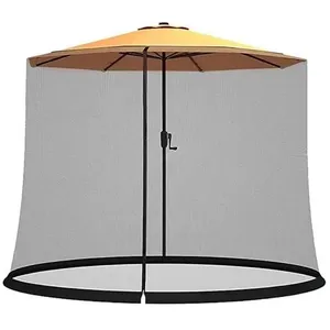 Ombrelone Externo G31 com Mosquiteiro Estrutura em Aço com Manivela Bege Importway Ombrelone Externo G31 com Mosquiteiro em Aço com Manivela Bege Importway