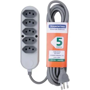 Extensão 5 metros com 5 tomadas 57504/031- Tramontina